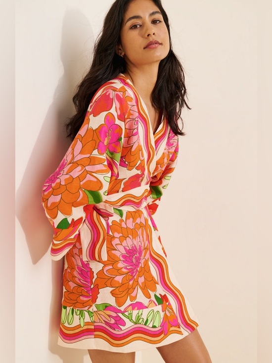 FARM Rio Dresses & Skirts - FARM Rio Pink Orange Floral Mini Dress